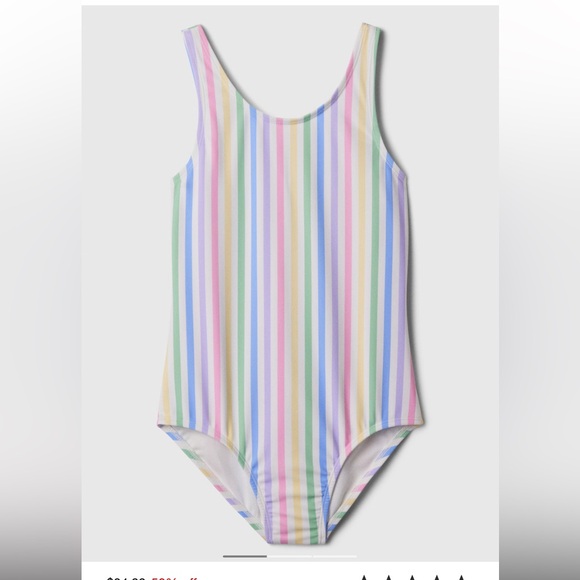 NWOT Gap Kids Striped swimsuit size Large - Picture 4 of 5